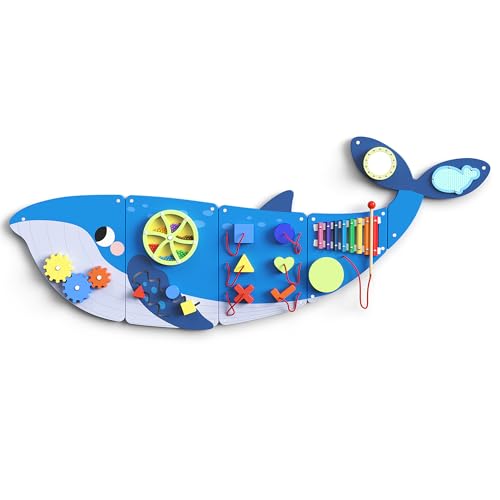 Whale Wall Busy Board Montessori Sensory Activity Center