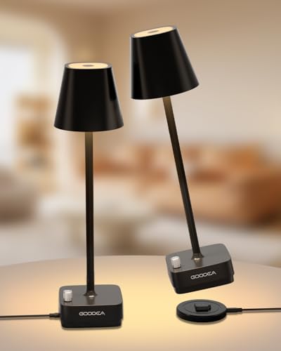 2 Pack Cordless Rechargeable Dimmable Table Lamps