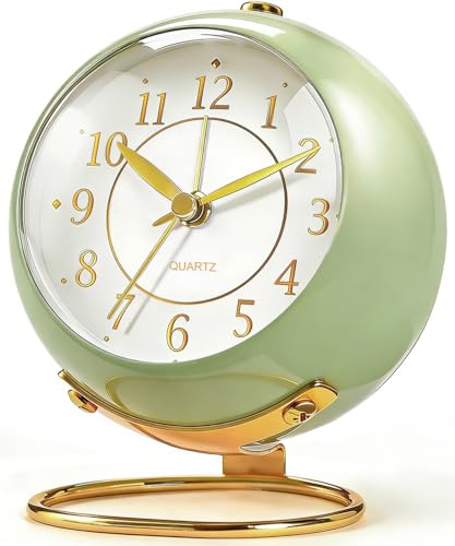 Silent Analog Alarm Clock with Night Light