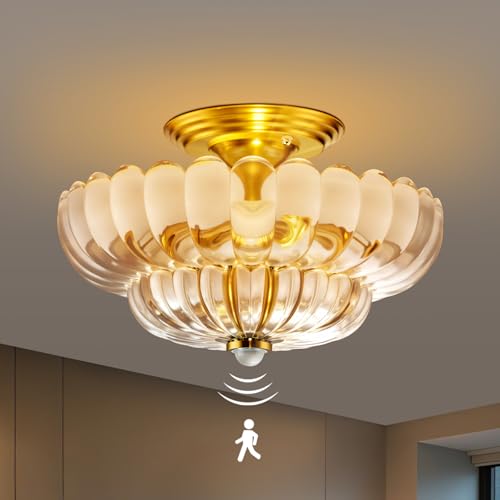 12-Inch Motion Sensor Semi Flush Ceiling Light