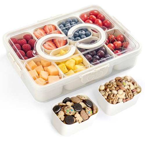 Snackle Box Travel Snack Container with Divided Tray