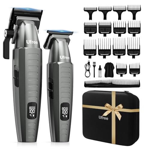Cordless Hair Clippers and Trimmer Set with Case