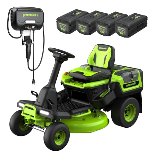 80V Cordless 30" Riding Lawn Tractor with Batteries