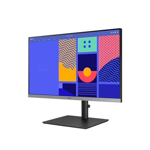 SAMSUNG 27-Inch S43GC Series Business Essential Computer Monitor, IPS Panel, Height Adjustable Stand, Triple Input, New DisplayPort, 100Hz, AMD FreeSync, Advanced Eye Care LS27C432GANXZA, 2024