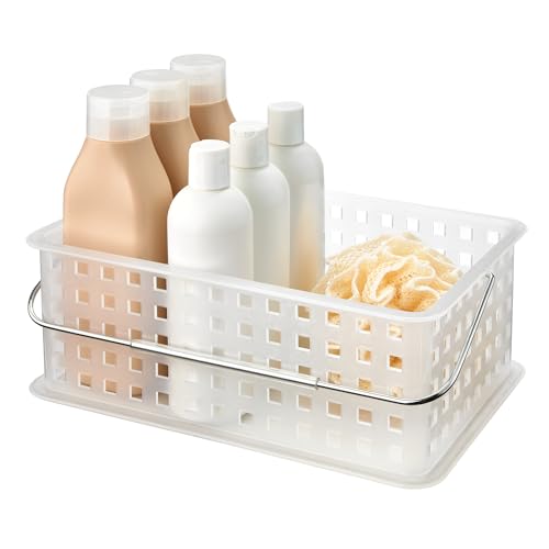 iDesign Portable Plastic Shower Caddy Basket with Handle