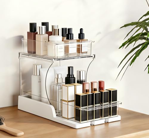 Rotating 2-Tier Makeup and Perfume Organizer