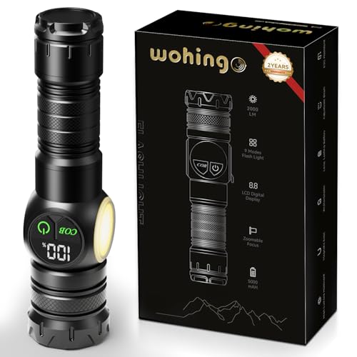 Rechargeable 2000 Lumen Tactical LED Flashlight Waterproof