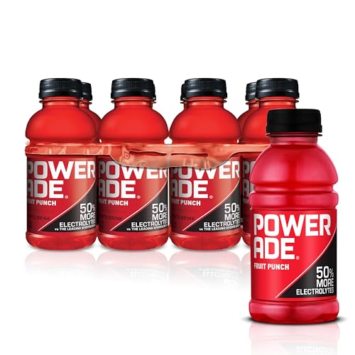 8 Pack POWERADE Fruit Punch Sports Drink 12 Ounce