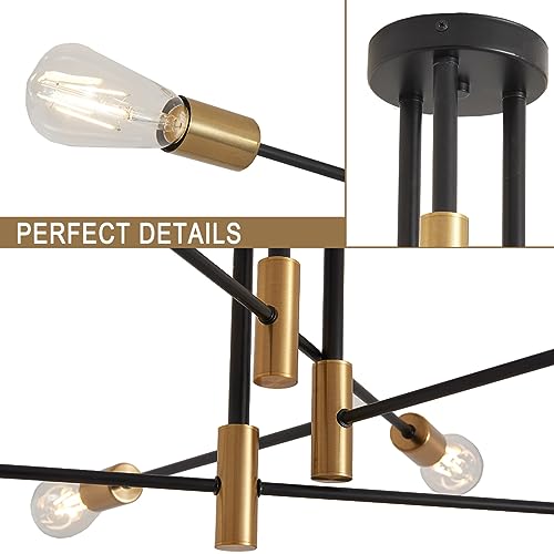 6-Light Sputnik Chandelier by OUREDEEY