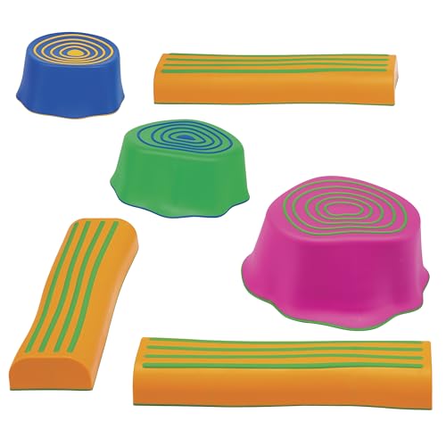 edxeducation 6 Piece Kids Stepping Stone Obstacle Course