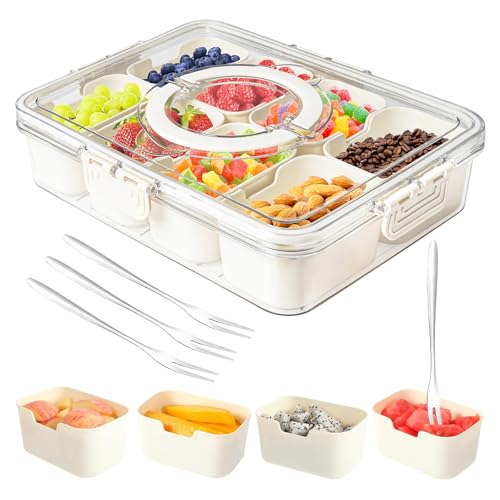 1 Pack Snackle Box 8 Compartment Snack Organizer
