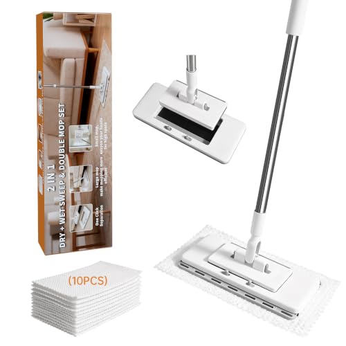 10 Pack Reusable 2-in-1 Mini Floor Mop