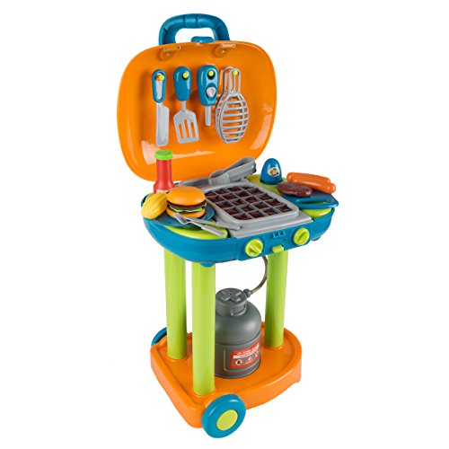 Kids BBQ Grill Play Kitchen Set with Sounds