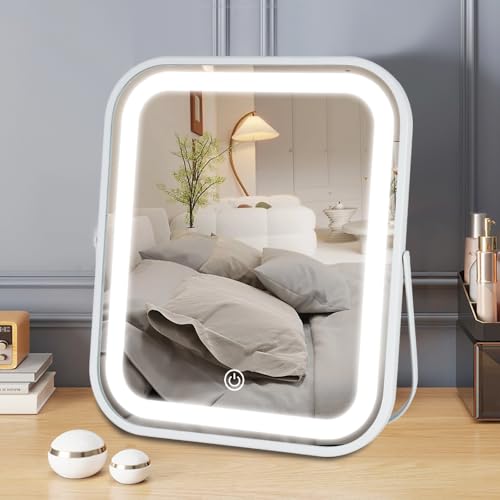 Lighted Dimmable Touchscreen Vanity Makeup Mirror