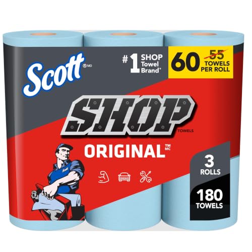 3 Big Rolls Scott Shop Towels Original Big Rolls (= 60 Sheets/Roll)