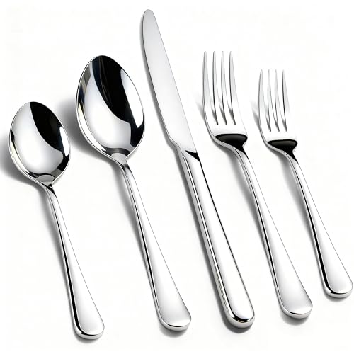 40 Pack Stainless Steel Flatware Set for 8