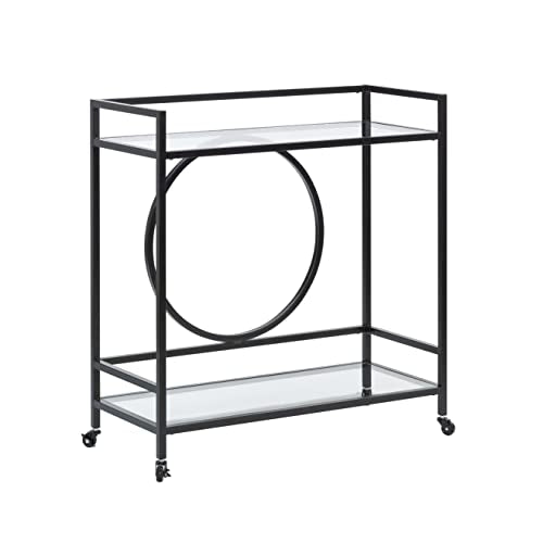 Sauder International Lux Rolling Bar Cart