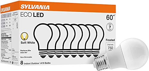8 Pack LED 60W Equivalent A19 Light Bulbs