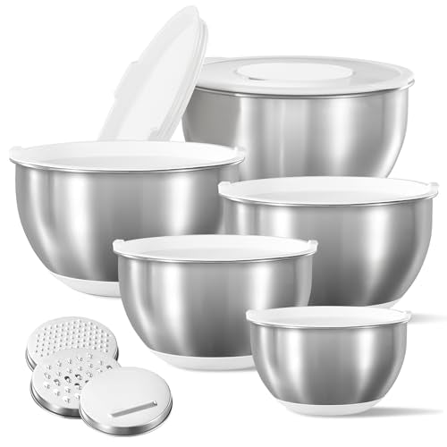 12 Piece Stainless Steel Mixing Bowls with Lids