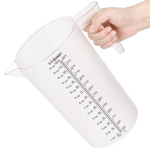 120oz Plastic Measuring Pitcher for Liquids and Chemicals
