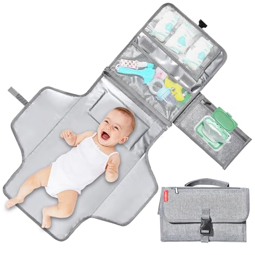 Portable Baby Diaper Changing Pad with Wipes Pocket
