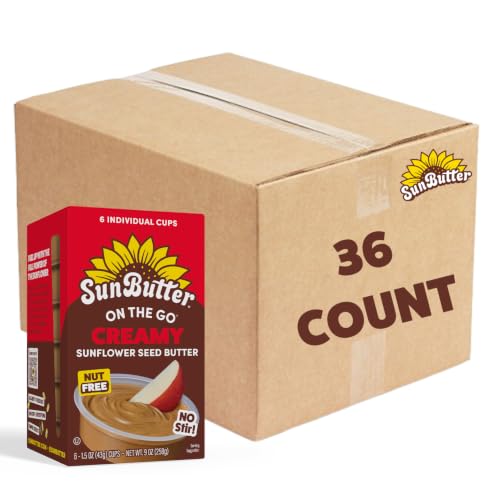 36 Count SunButter Creamy Sunflower Butter To Go Cups (OU)