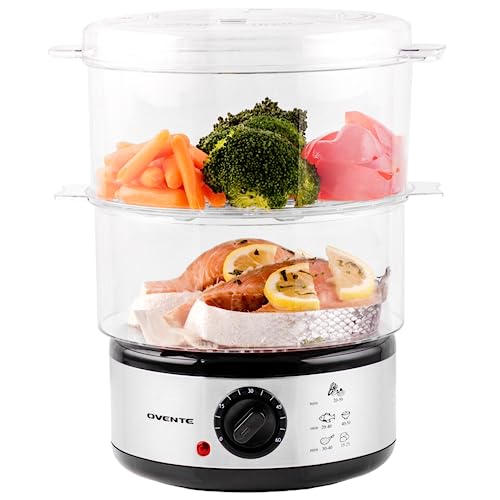 Ovente 5 Quart 2-Tier Electric Food Steamer