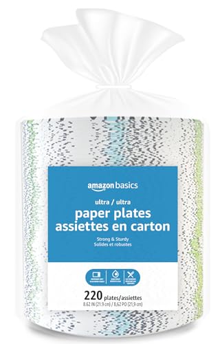 880 Count Amazon Basics Soak-Proof Disposable Paper Plates