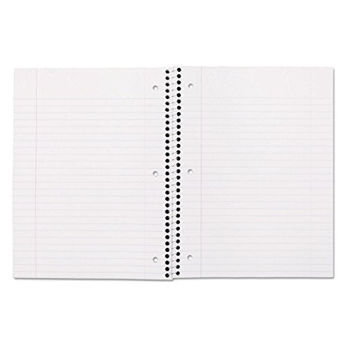 Mead Spiral Notebook, 1 Subject, Wide Ruled Paper, 70 Sheets, 10-1/2" x 7-1/2", Assorted Color (05510)