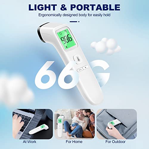 No-Touch Thermometer for Adults and Kids, Digital Accurate Thermometer with Fever Alarm, 1 Second Fast Result, FSA Eligible, Easy to use, 2 in 1 Mode Health Care Thermometer
