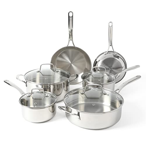 Martha Stewart 10 Piece Stainless Steel Cookware Set