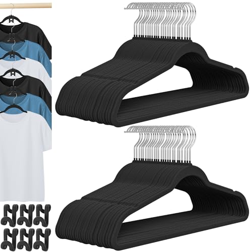 50 Pack Velvet Non Slip Slim Clothes Hangers