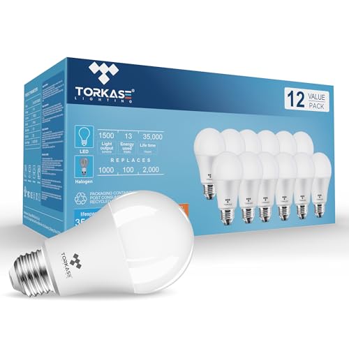 12 Pack LED 100W Equivalent A19 Light Bulbs