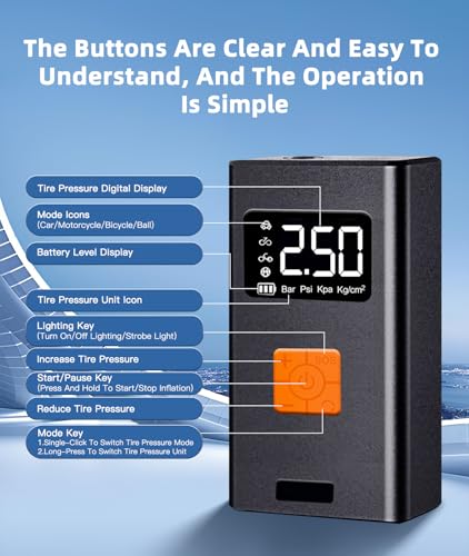 Irosiy Portable Tire Inflator with Digital Display