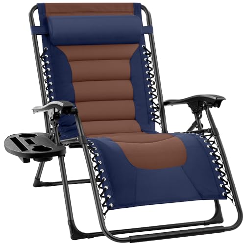 Oversized Padded Zero Gravity Recliner Chair with Tray