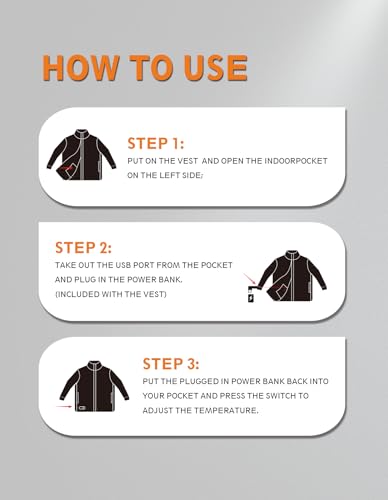 Heated Jacket with Detachable Hood, Waterproof