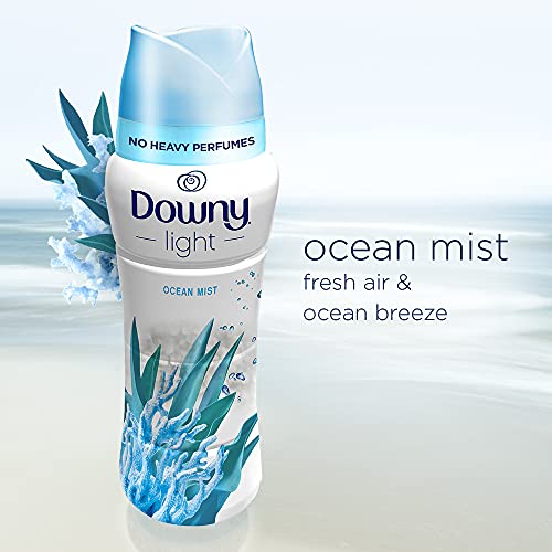 Downy Light Laundry Scent Booster Beads for Washer, Ocean Mist, 24 oz, with No Heavy Perfumes