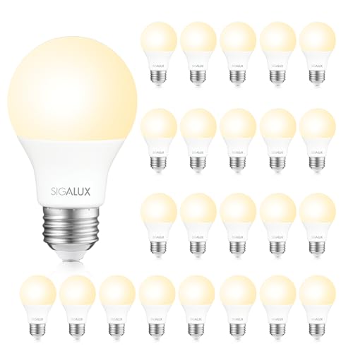 24 Pack Sigalux LED Light Bulbs 60W Equivalent