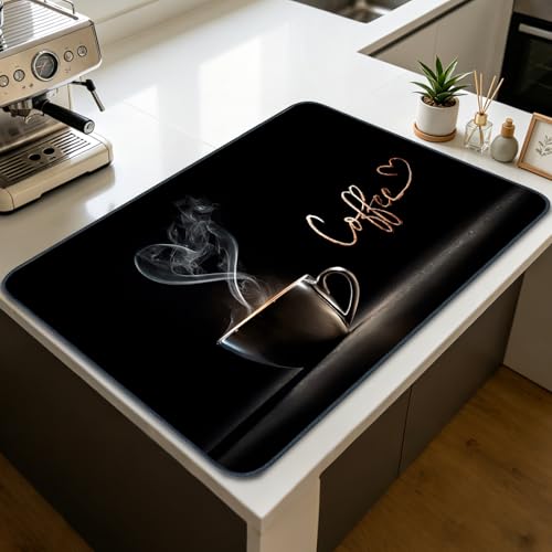 Diatomaceous Earth Coffee Heart Stove Cover Mat