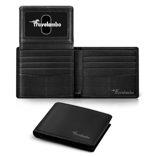 Travelambo RFID Slim Bifold Wallet for Men, 10 Card