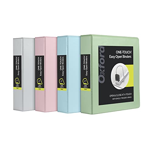 4 Pack Oxford 2 Inch D Ring View Binders