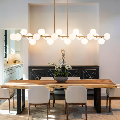 Mid Century Modern Linear Sputnik Chandelier Pendant Light