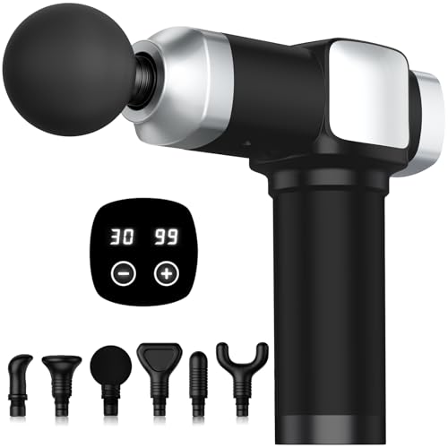 Deep Tissue Percussion Massage Gun with 6 Heads