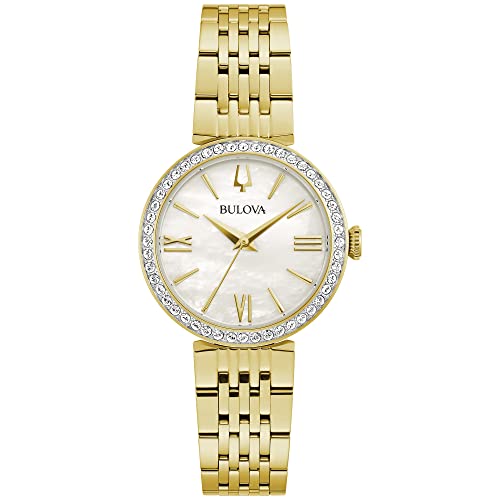 Bulova Crystal Accent Stainless Steel Quartz Ladies Watch