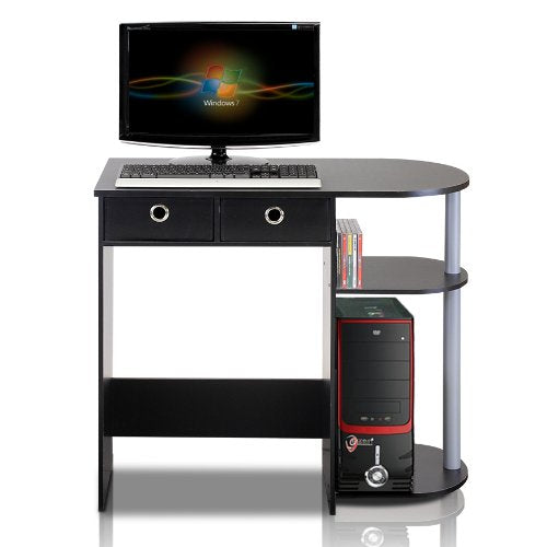 Laptop Computer Desk with 2 Drawer Bins