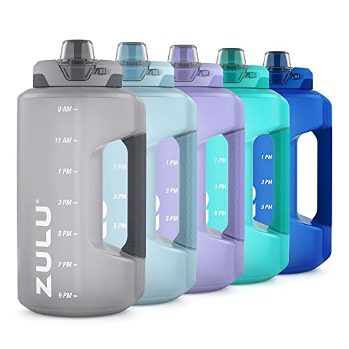 ZULU 64oz Motivational Water Bottle with Straw