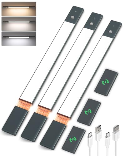 Rechargeable Motion Sensor Under Cabinet Light with Batteries