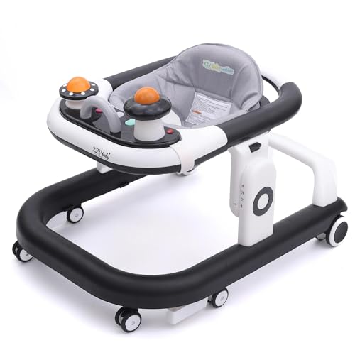 5-in-1 Foldable Height-Adjustable Baby Walker