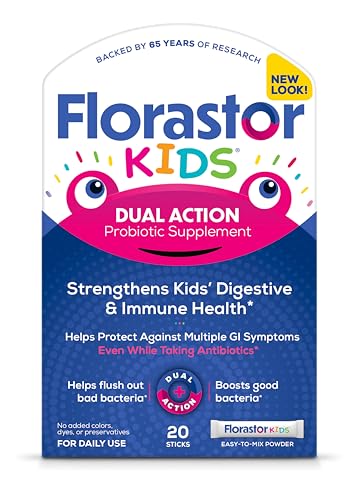 20 Count Florastor Kids Dual Action Probiotic Powder