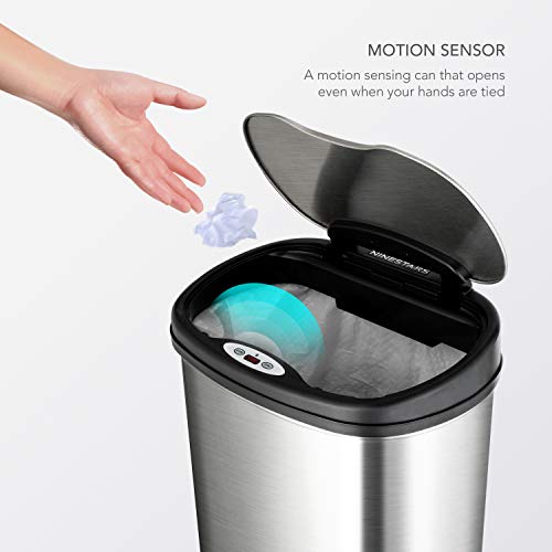 Ninestars Touchless Motion Sensor Trash Can Set